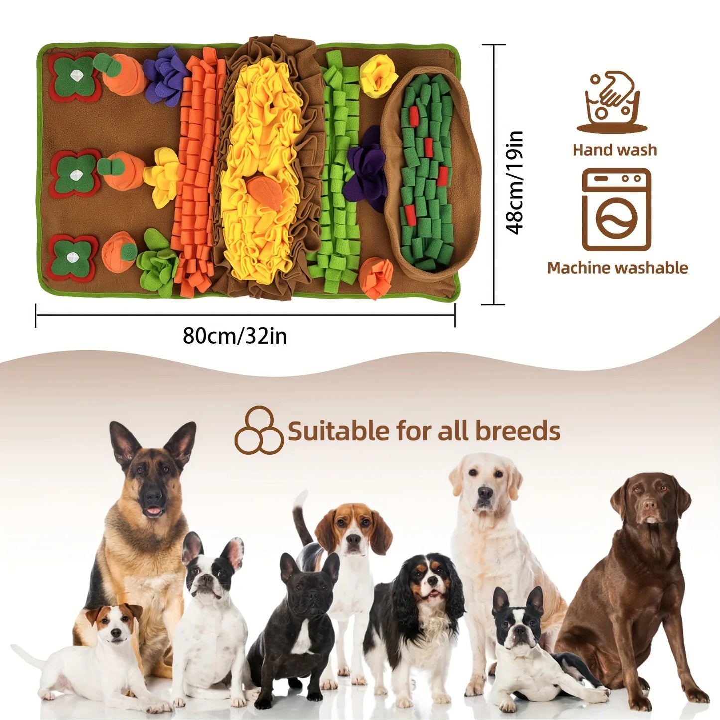 πΆπ§ Pet Snuffle Mat for Dogs β Nosework Feeding Blanket & Interactive Puzzle Toy | Slow Feeder for Training, Enrichment & Stress Relief ππΎ