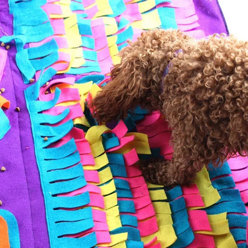 π§ πΎ Dog Snuffle Mat with Detachable Fleece Pads β Large Nosework Puzzle Blanket for Training, Feeding & Stress Relief ππ