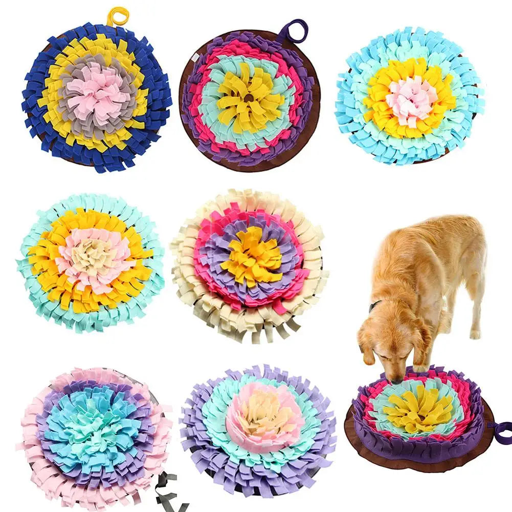 🧠🐶 Dog Snuffle Mat – Anti-Choke Slow Feeder & Training Pad for Cats & Dogs | Nose Work Puzzle Blanket for Stress Relief 🎾🍽️
