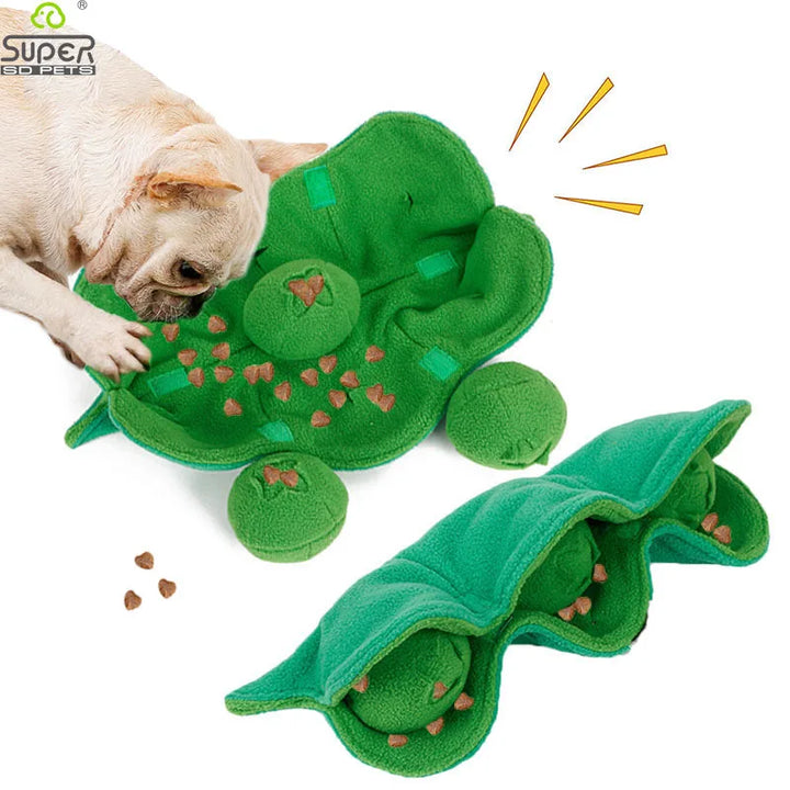 🧠🐶 Squeaky Snuffle Dog Toy – Plush IQ Puzzle Ball & Treat Dispenser for Interactive Play & Stress Relief 🎾🍃