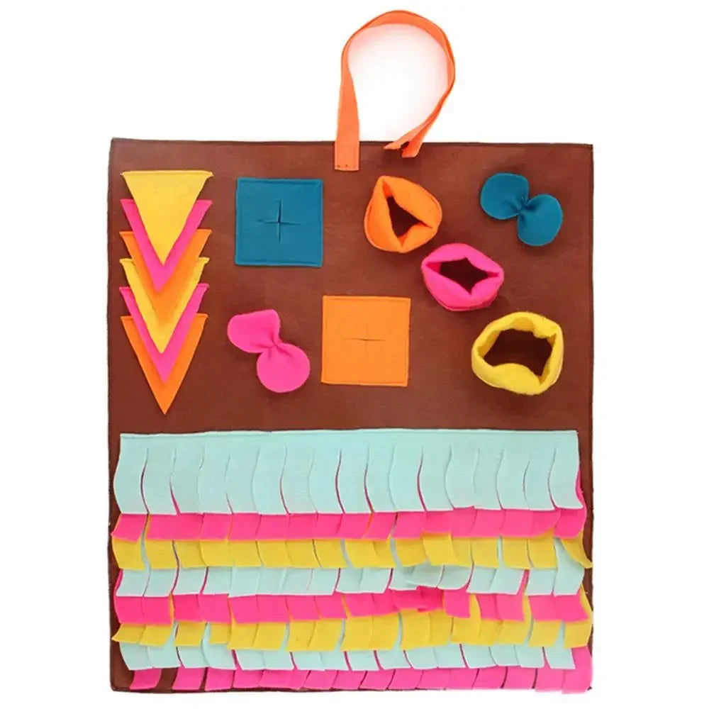 🧠🐾 Dog Snuffle Mat with Detachable Fleece Pads – Large Nosework Puzzle Blanket for Training, Feeding & Stress Relief 🐕🎁