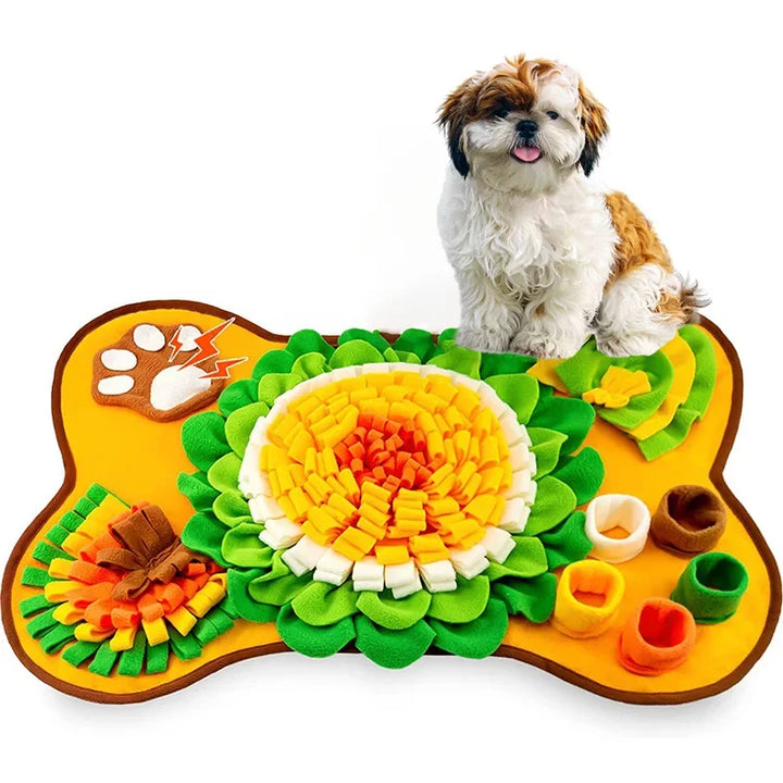 🧠🐶 Dog Sniffing Mat – Interactive Training Blanket & Nosework Puzzle | Feeding Pad for Dogs to Relieve Stress & Encourage Play 🎾🍖