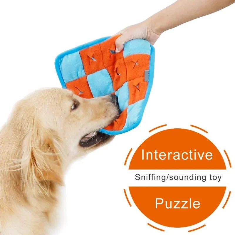 🧠🐾 Dog Snuffle Mat with Detachable Fleece Pads – Large Nosework Puzzle Blanket for Training, Feeding & Stress Relief 🐕🎁
