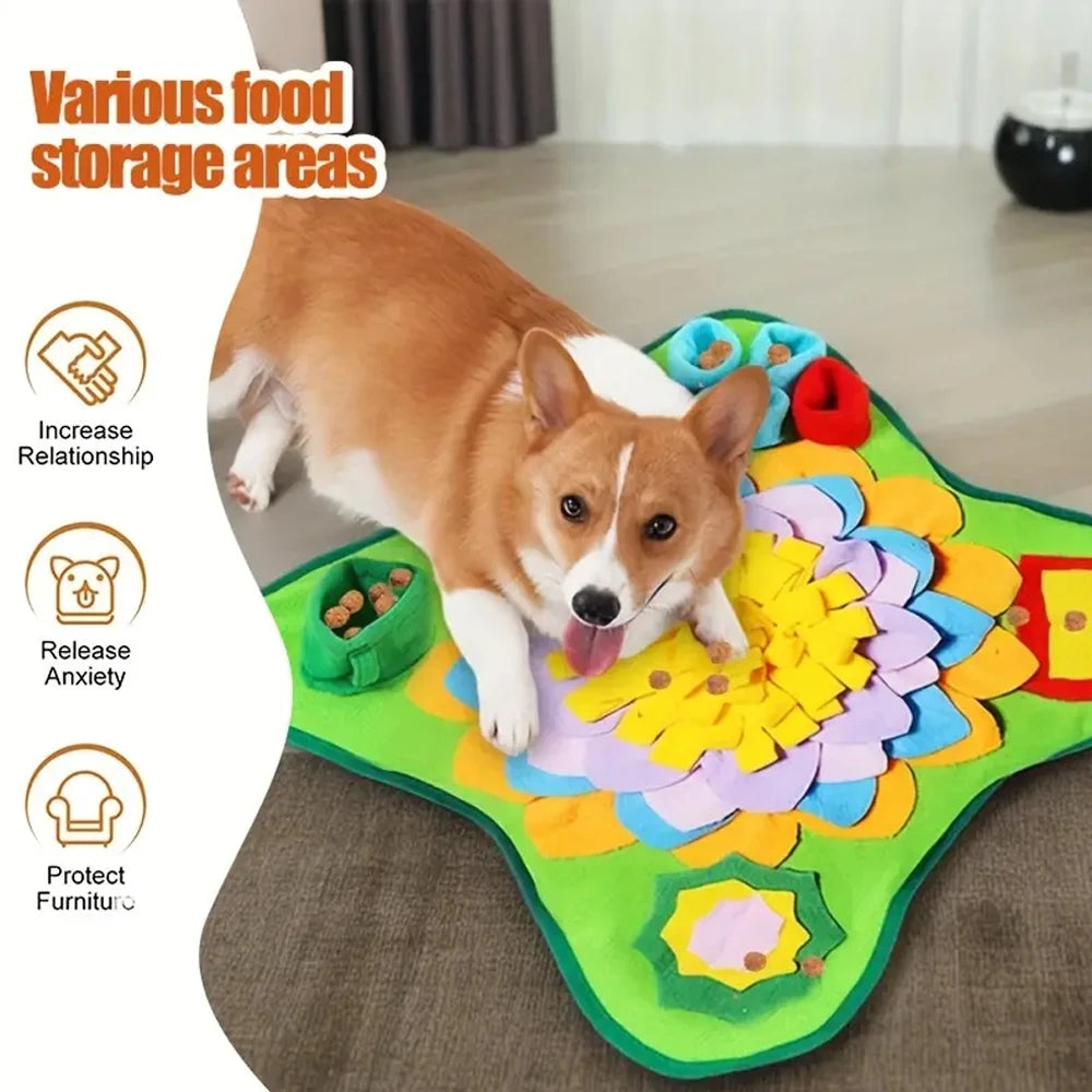 Dog Snuffle Mat for Training & Stress Relief – Interactive Feeding Pad for All Breeds & Puppies