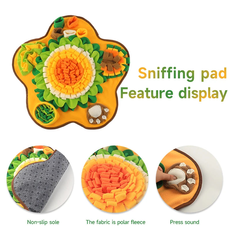 🧠🐶 Sniff Mat for Dogs – Multi-Functional Slow Feeder, Treat Dispenser & Boredom Buster | Plush Puzzle Toy for Pupsicles & Games 🎾🍖