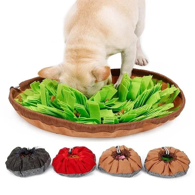 🧠🐕 Dog Snuffle Mat – Interactive Feeding Puzzle Blanket for Dogs | Nosework Training Pad to Release Stress & Slow Eating 🦴🍖
