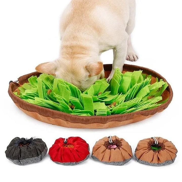 🧠🐕 Dog Snuffle Mat – Interactive Feeding Puzzle Blanket for Dogs | Nosework Training Pad to Release Stress & Slow Eating 🦴🍖