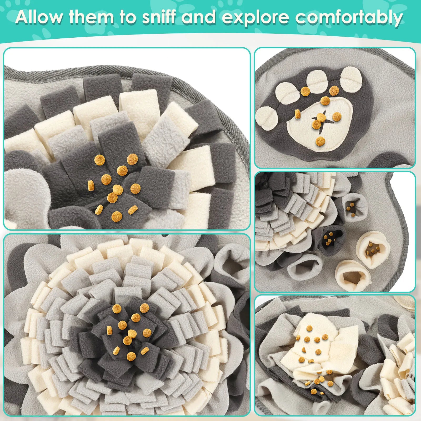 🐶 Dog Snuffle Mat with Squeaker – Interactive Training & Natural Feeding Toy for Stress Relief 🎾🧠