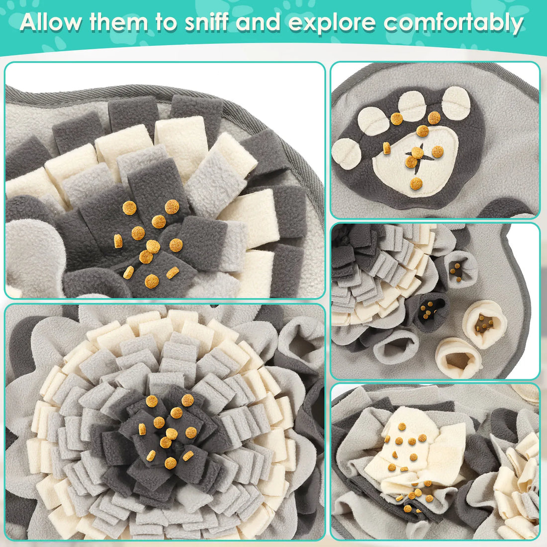 🐶 Dog Snuffle Mat with Squeaker – Interactive Training & Natural Feeding Toy for Stress Relief 🎾🧠