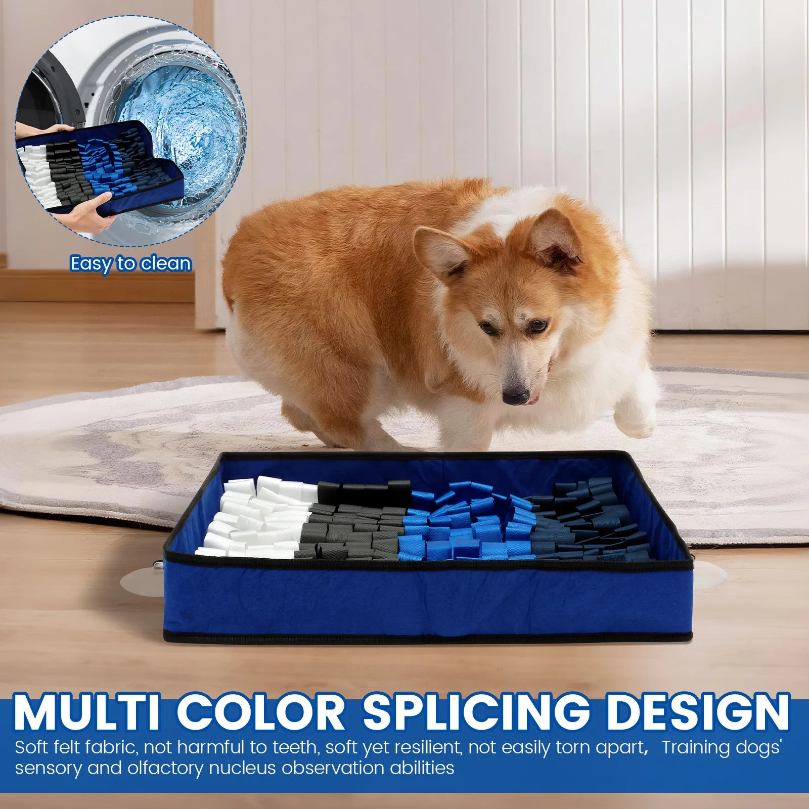 🧠🐕 Dog Snuffle Mat – Felt Rectangle Slow Feeding Pad with Anti-Slip Base & Puzzle Training Features 🍖🐾