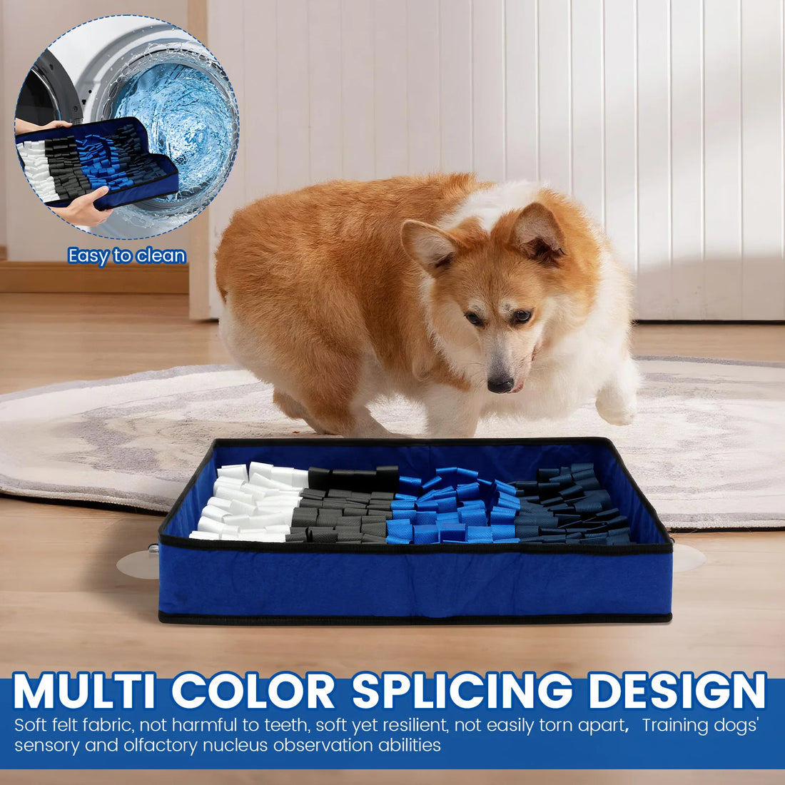 🧠🐕 Dog Snuffle Mat – Felt Rectangle Slow Feeding Pad with Anti-Slip Base & Puzzle Training Features 🍖🐾