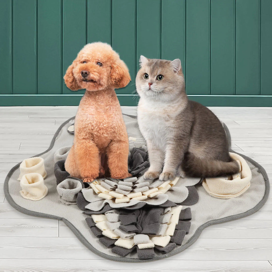 🐶 Dog Snuffle Mat with Squeaker – Interactive Training & Natural Feeding Toy for Stress Relief 🎾🧠