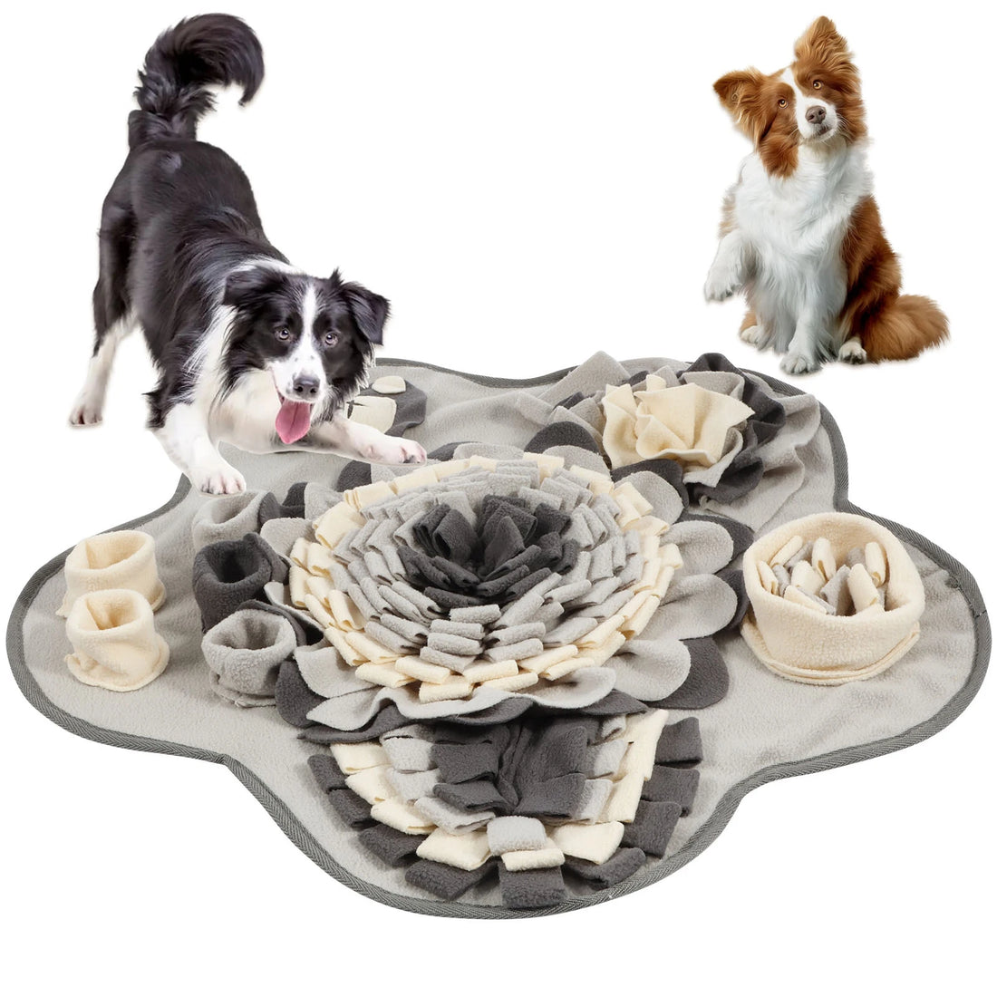 🐶 Dog Snuffle Mat with Squeaker – Interactive Training & Natural Feeding Toy for Stress Relief 🎾🧠