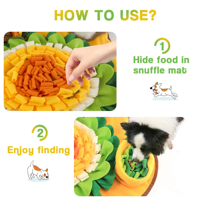 🧠🐶 Snuffle Mat for Dogs – Multi-Functional Feeding Toy & Treat Dispenser with Dog Puzzle Games & Boredom Busters 🎾🍖