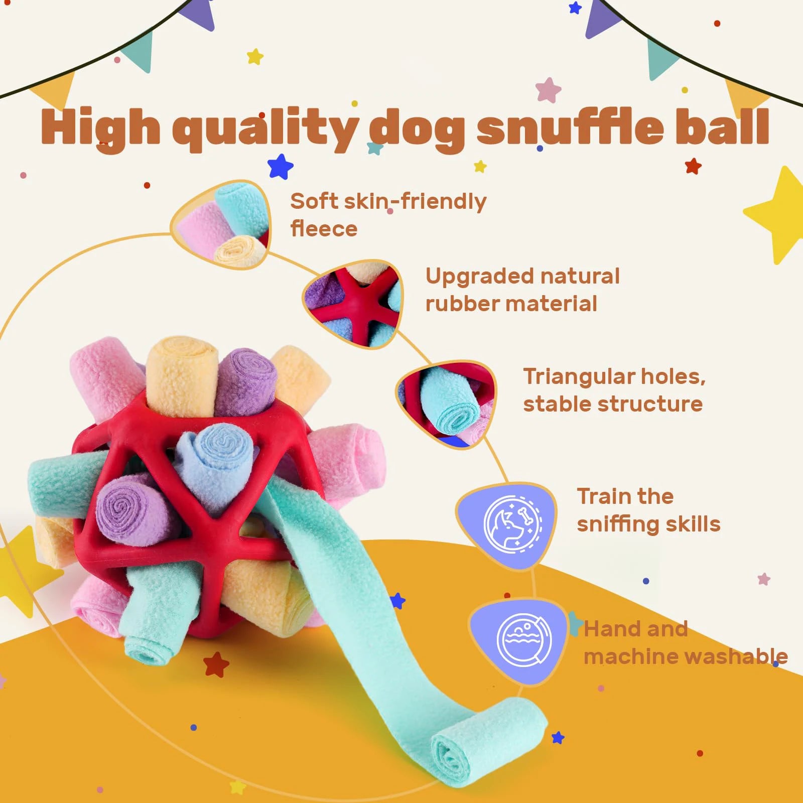 🐾 Interactive Dog Snuffle Ball – Enrichment Training & Boredom Relief Toy for All Breeds 🐾