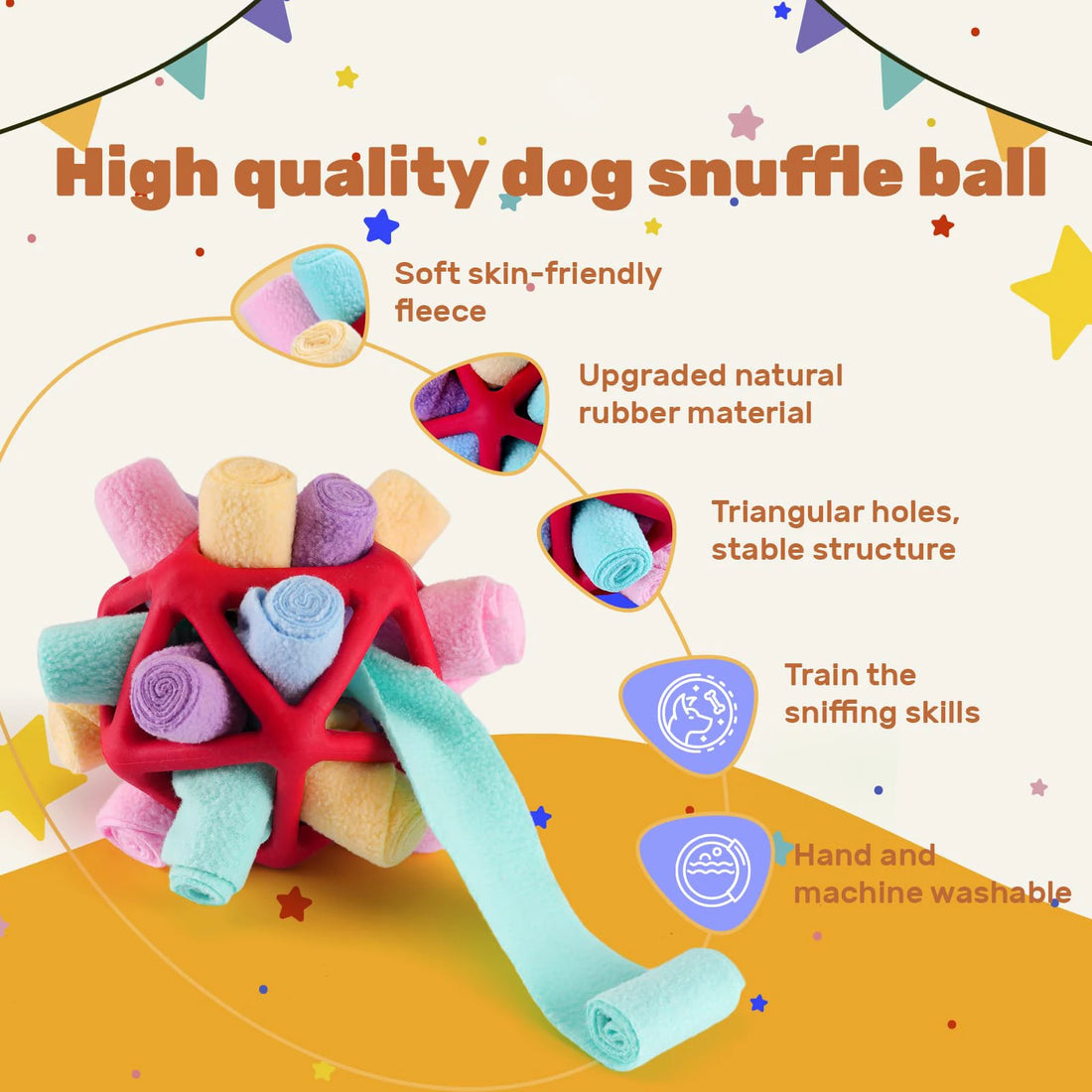 🐾 Interactive Dog Snuffle Ball – Enrichment Training & Boredom Relief Toy for All Breeds 🐾