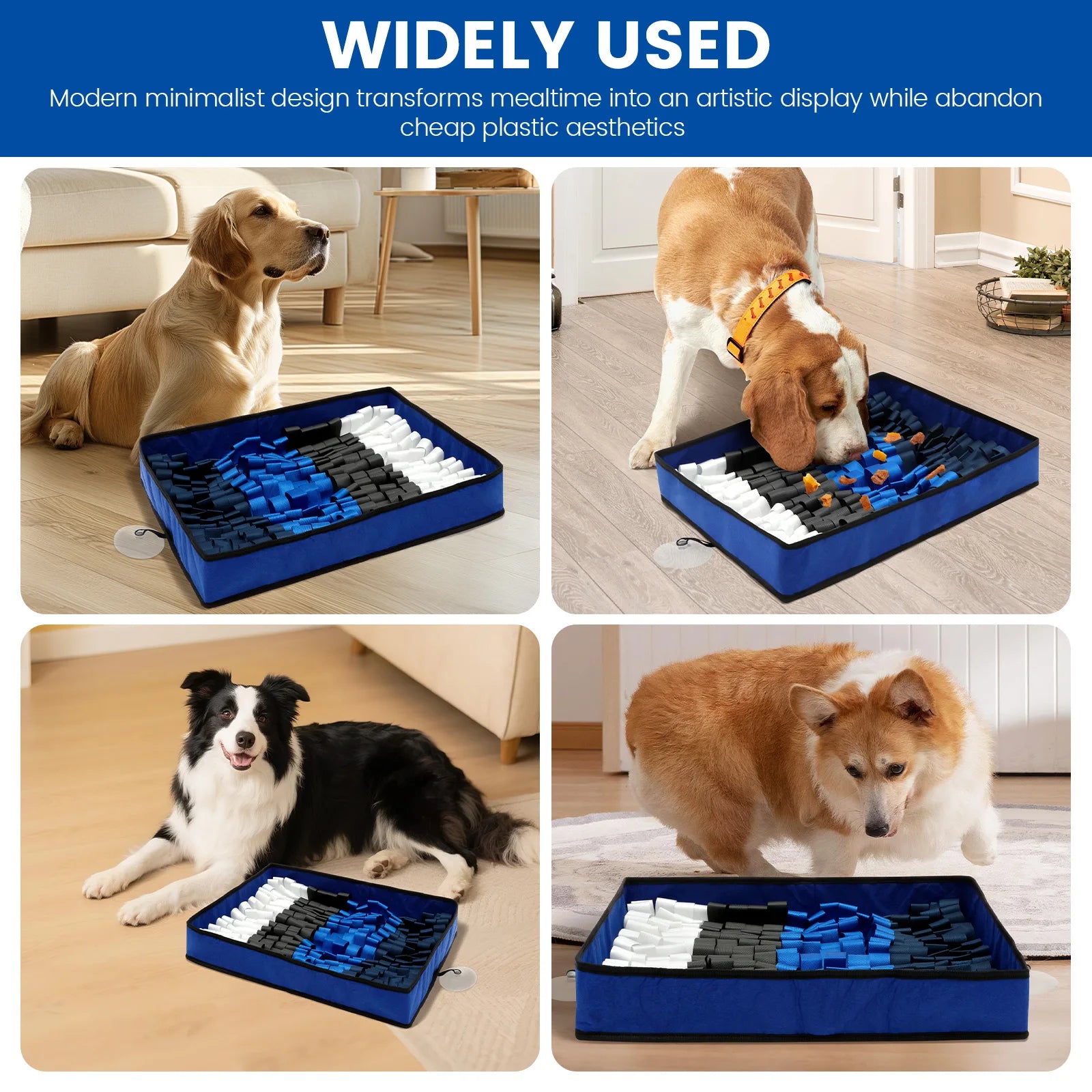 🧠🐕 Dog Snuffle Mat – Felt Rectangle Slow Feeding Pad with Anti-Slip Base & Puzzle Training Features 🍖🐾