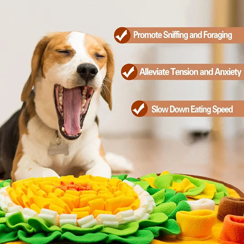 🧠🐶 Dog Sniffing Mat – Interactive Training Blanket & Nosework Puzzle | Feeding Pad for Dogs to Relieve Stress & Encourage Play 🎾🍖