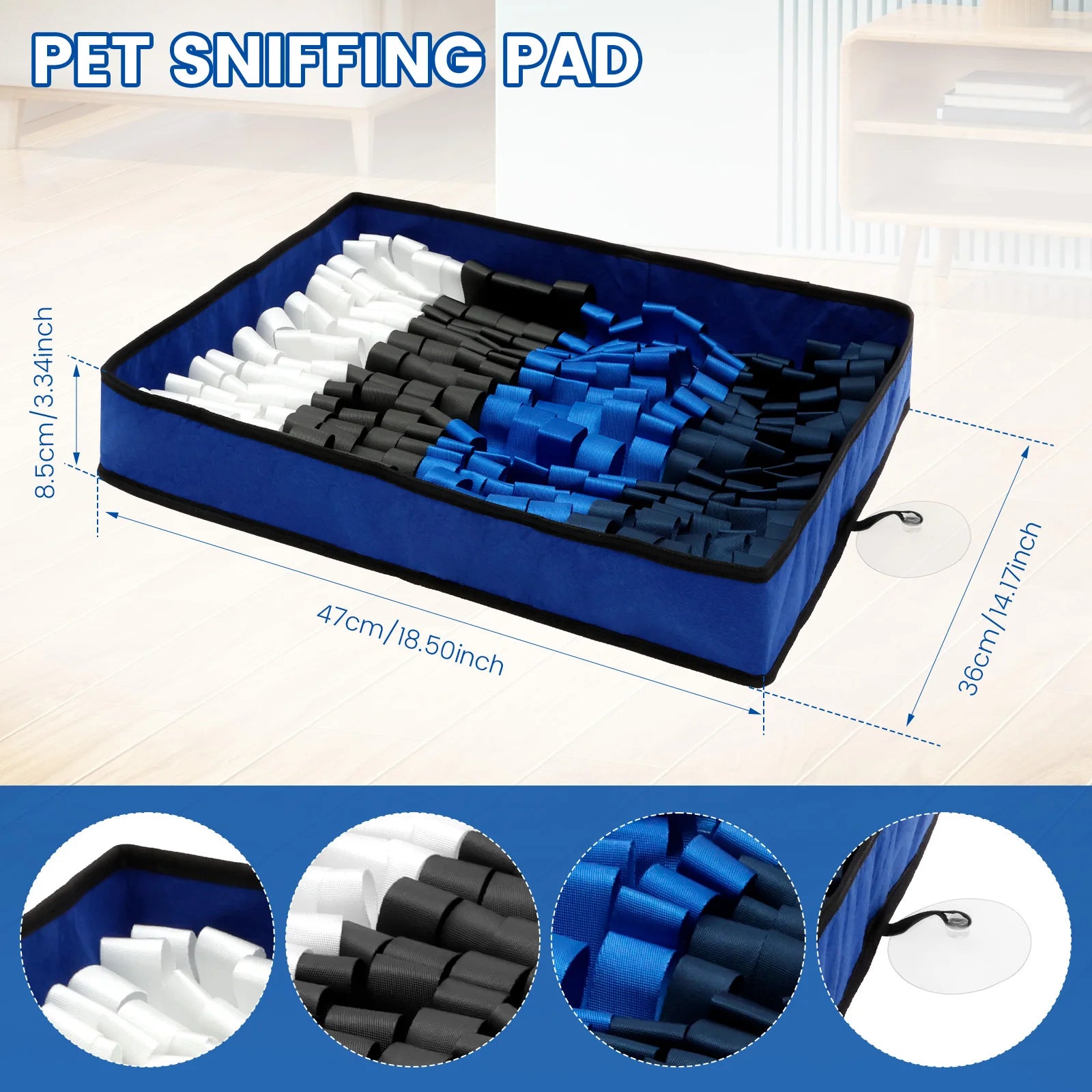 🧠🐕 Dog Snuffle Mat – Felt Rectangle Slow Feeding Pad with Anti-Slip Base & Puzzle Training Features 🍖🐾