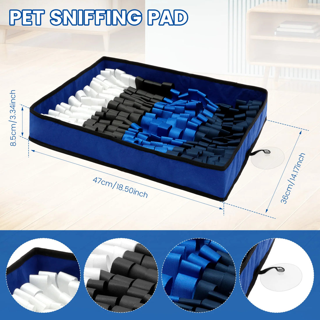 🧠🐕 Dog Snuffle Mat – Felt Rectangle Slow Feeding Pad with Anti-Slip Base & Puzzle Training Features 🍖🐾