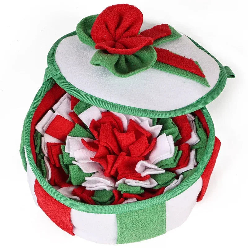 🎁 Dog Snuffle Mat Box Toy – Slow Feeder Puzzle for Training, Stress Relief & Christmas Gifting 🎄🐶