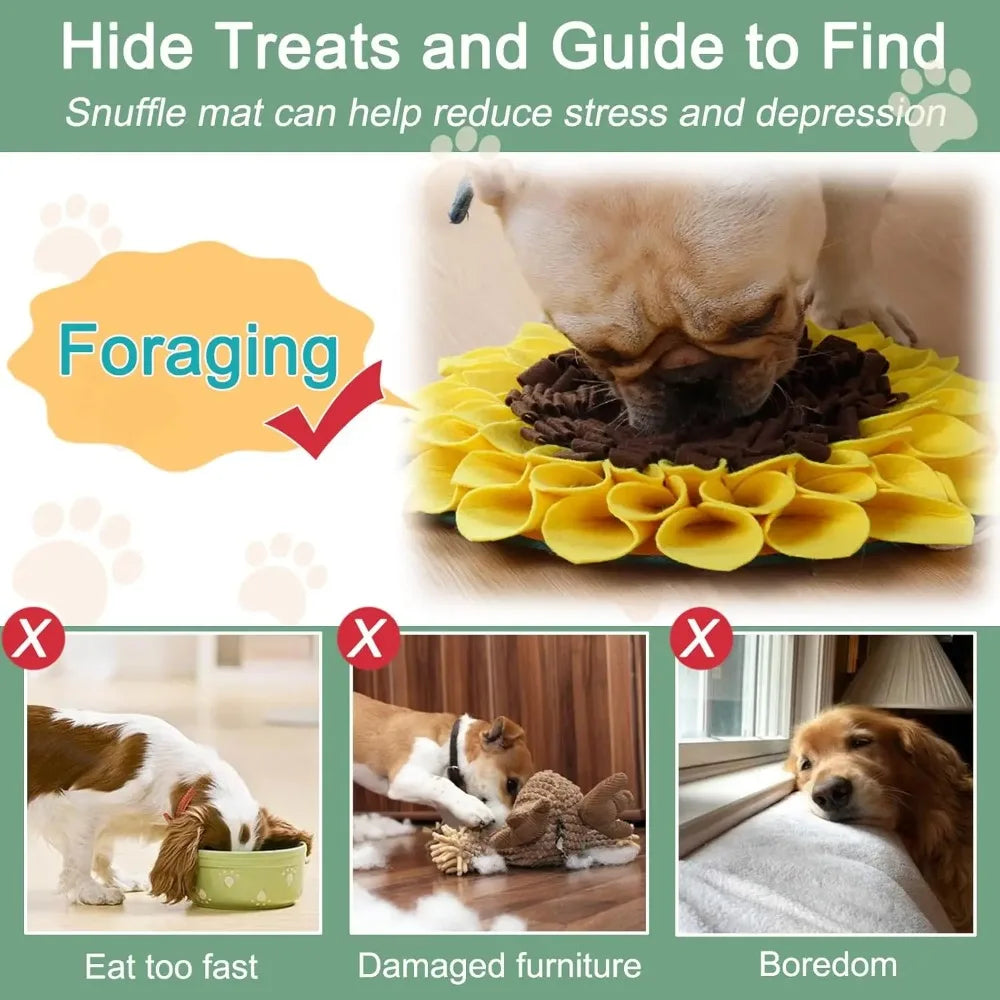 🧠🐾 Snuffle Mat for Dogs – Interactive Puzzle Feeding Pad for Smell Training, Stress Relief & Slow Eating 🐶🍽️