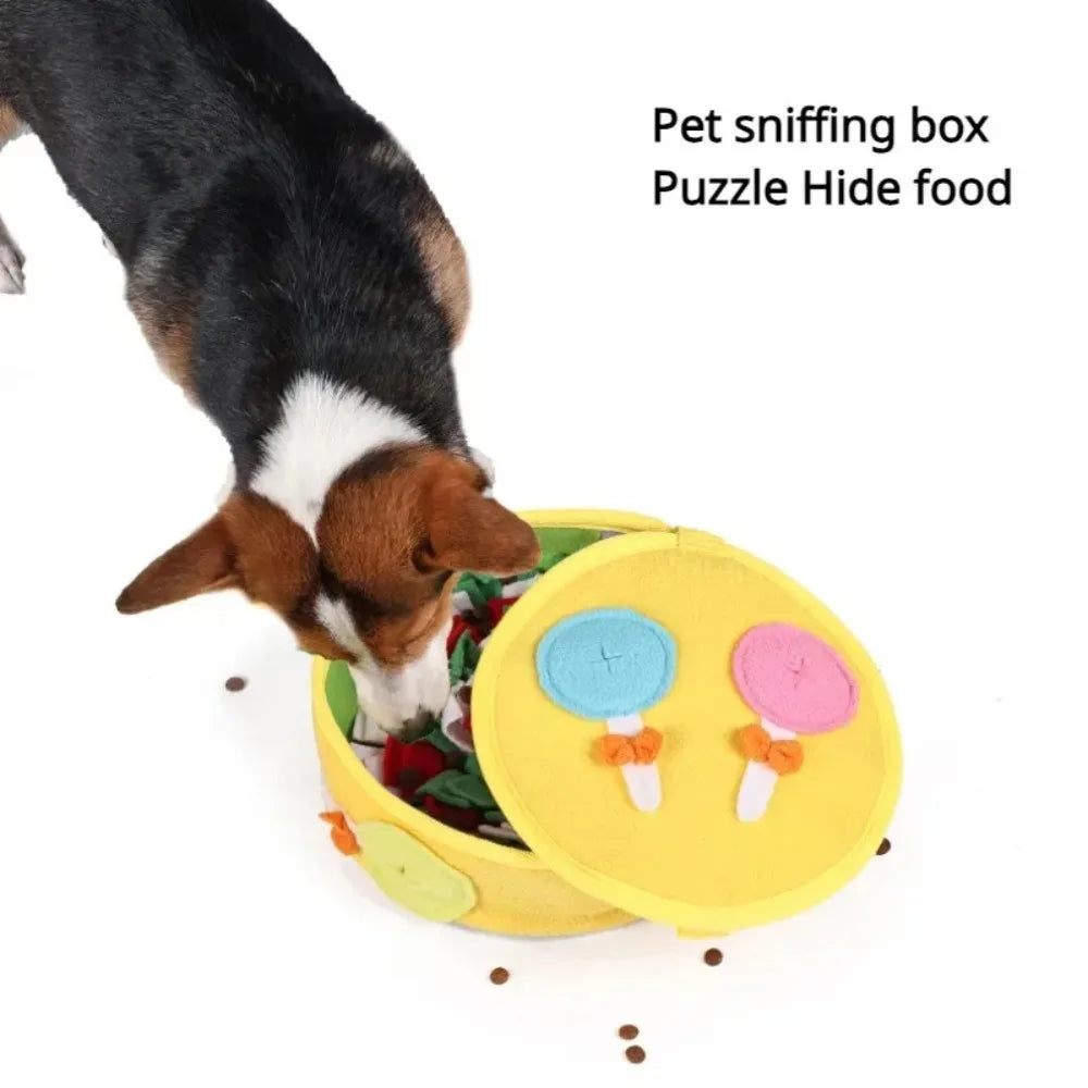 🎁 Dog Snuffle Mat Box Toy – Slow Feeder Puzzle for Training, Stress Relief & Christmas Gifting 🎄🐶
